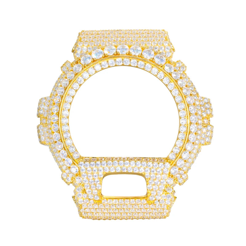 Moissanite Watch Case in 925 Sterling Silver