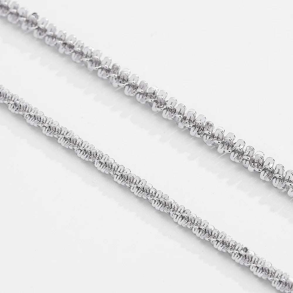 3.5mm 4mm Cauliflower Chain in 925 Sterling Silver with 18K Gold Plated
