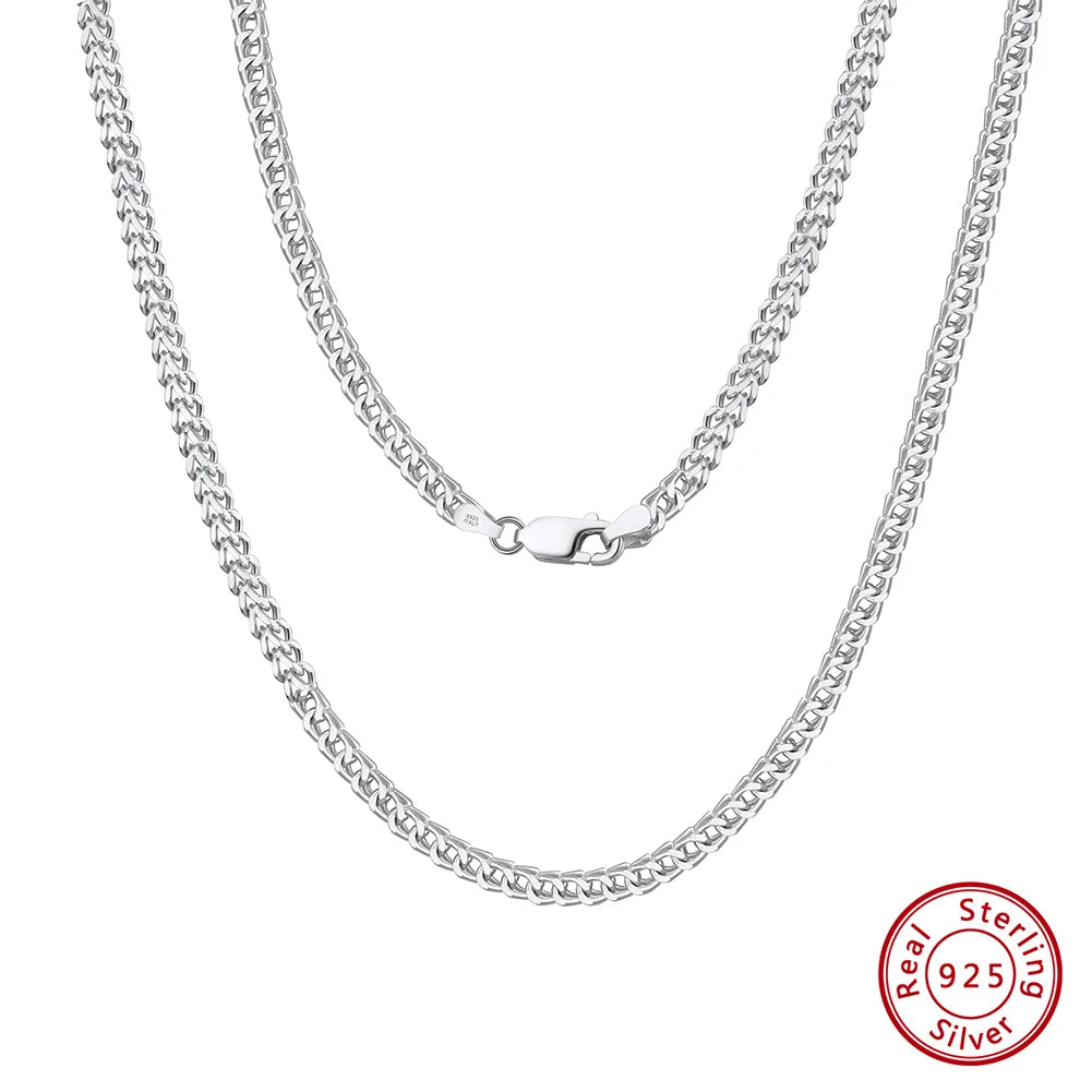 2.5mm Franco Chain in 925 Sterling Silver with 18K Gold Plated
