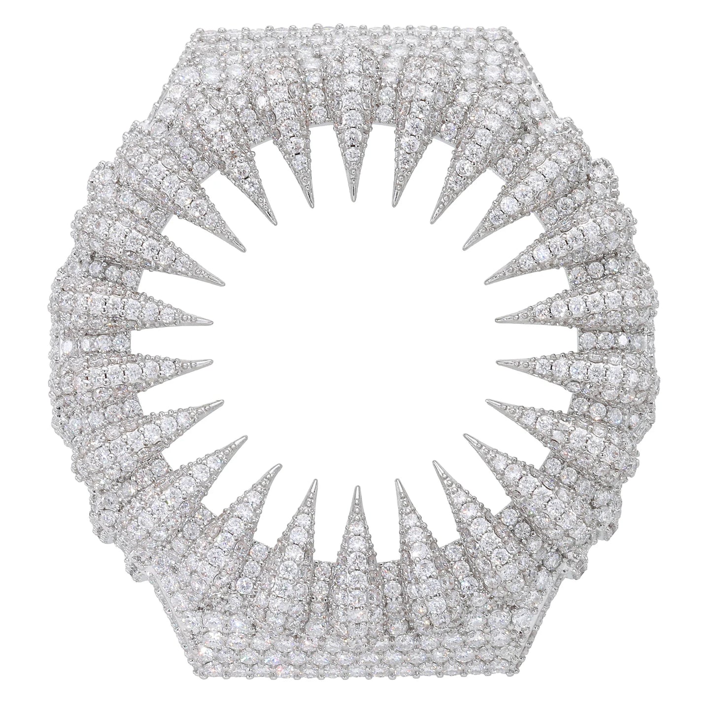 Moissanite Watch Case in 925 Sterling Silver