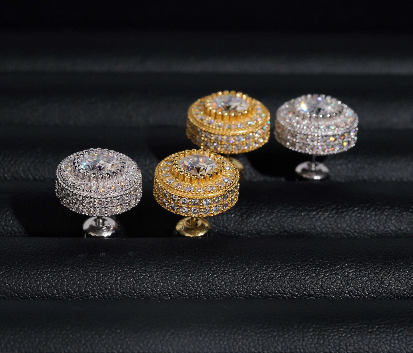 Moissanite Stud Earrings in 925 Sterling Silver