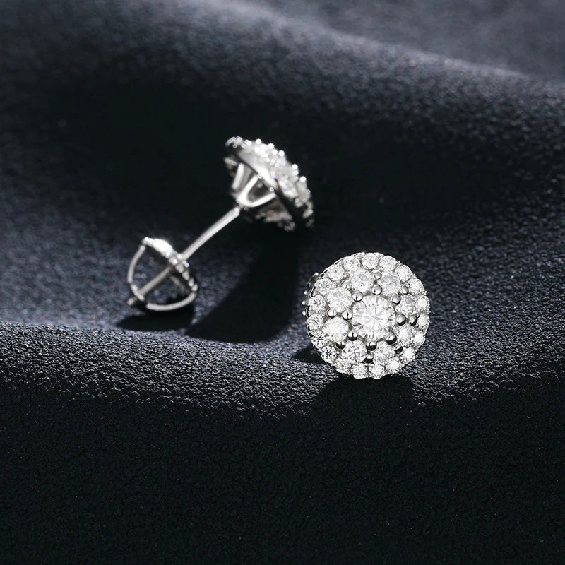 Köstliche Moissanit-Ohrringe aus 925er Sterlingsilber