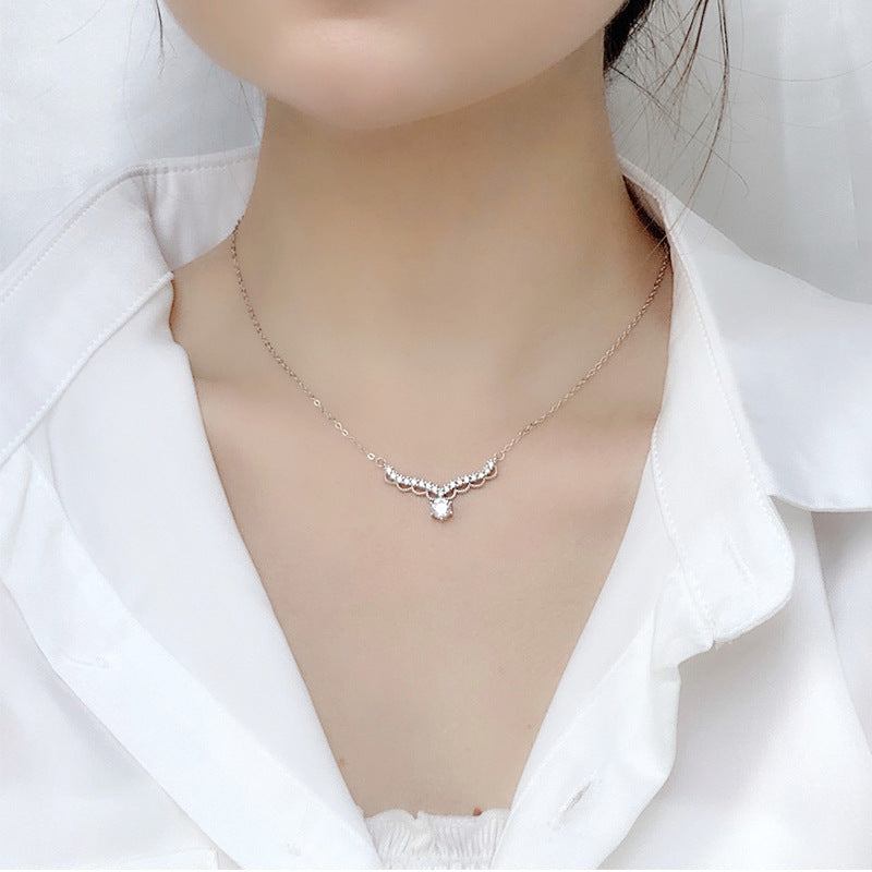 0.5ct Moissanite Pendant in 925 Sterling Silver