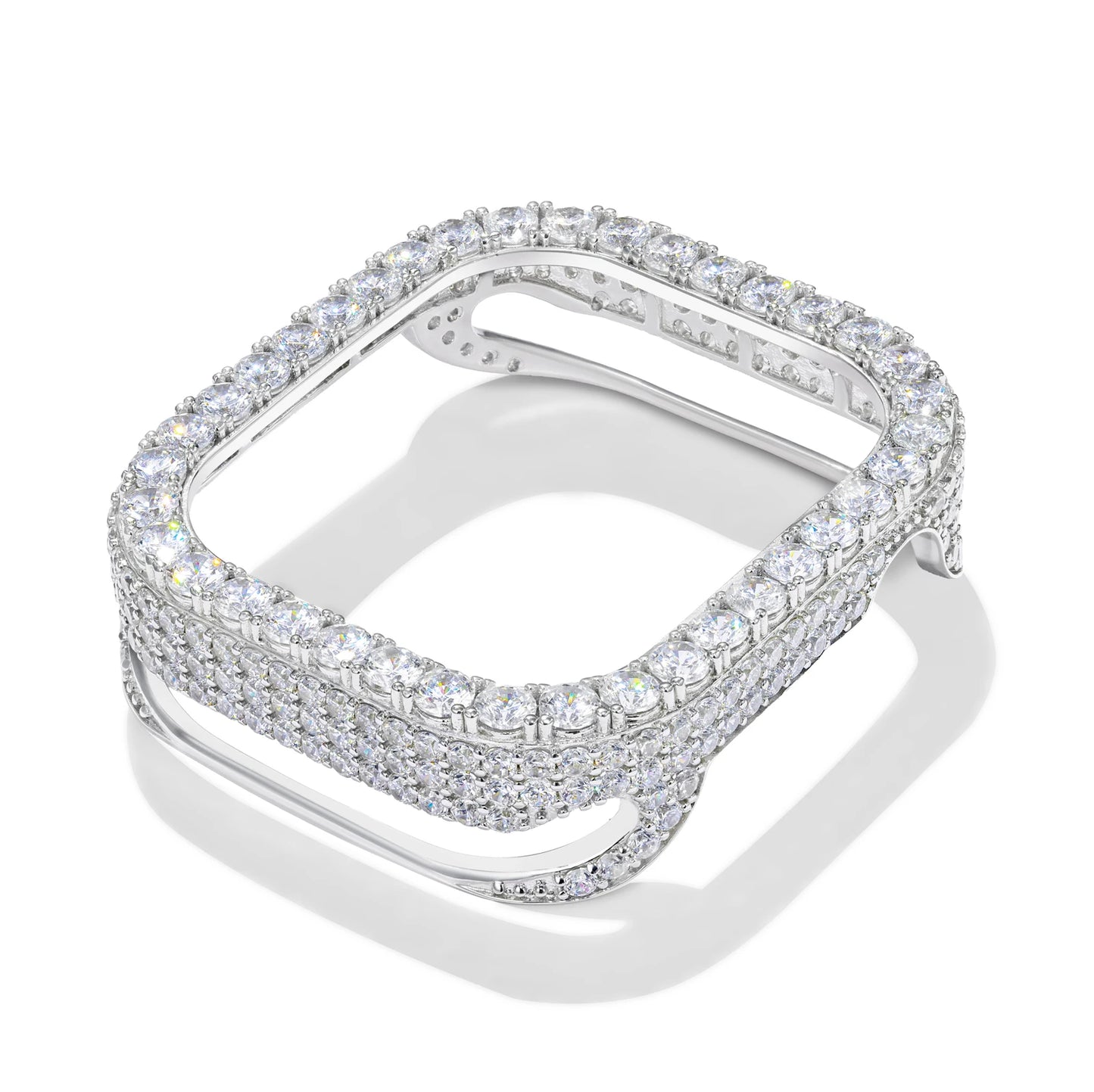 Moissanite Watch Case in 925 Sterling Silver