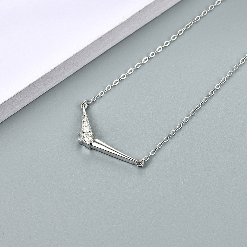 White/Rose or Yellow Moissanite 0.5-1 ct Necklace in 925 Sterling