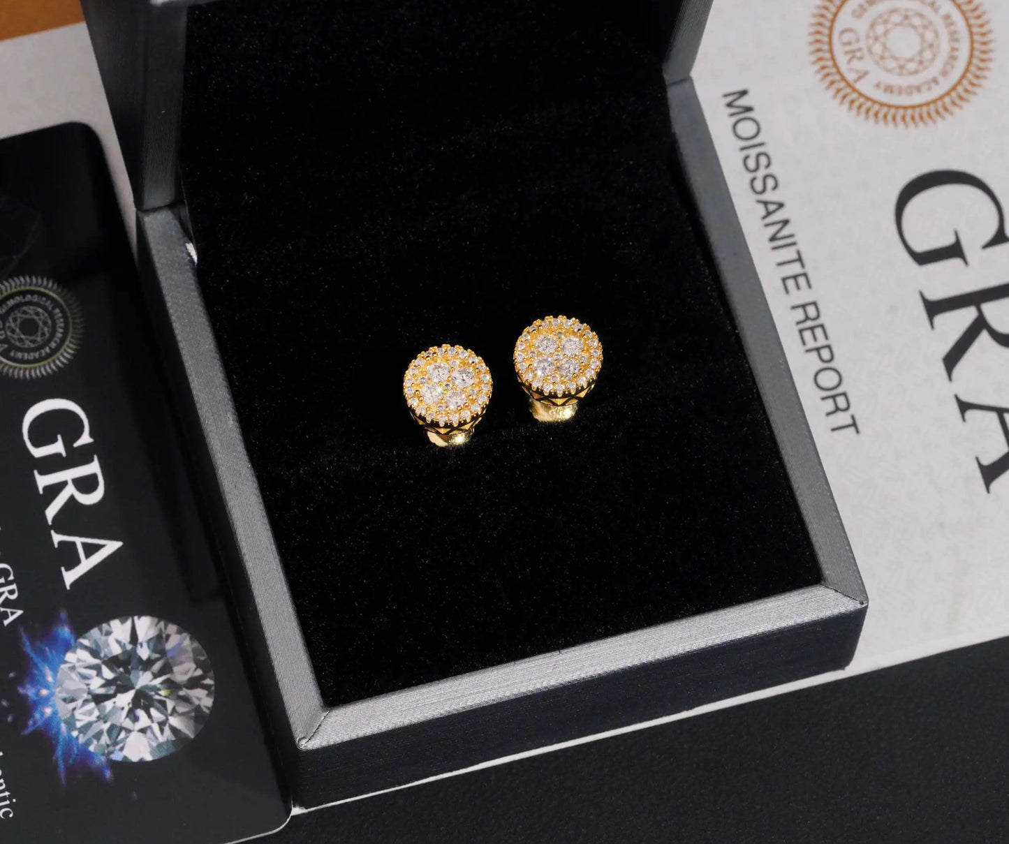 Moissanite Stud Earrings in 925 Sterling Silver