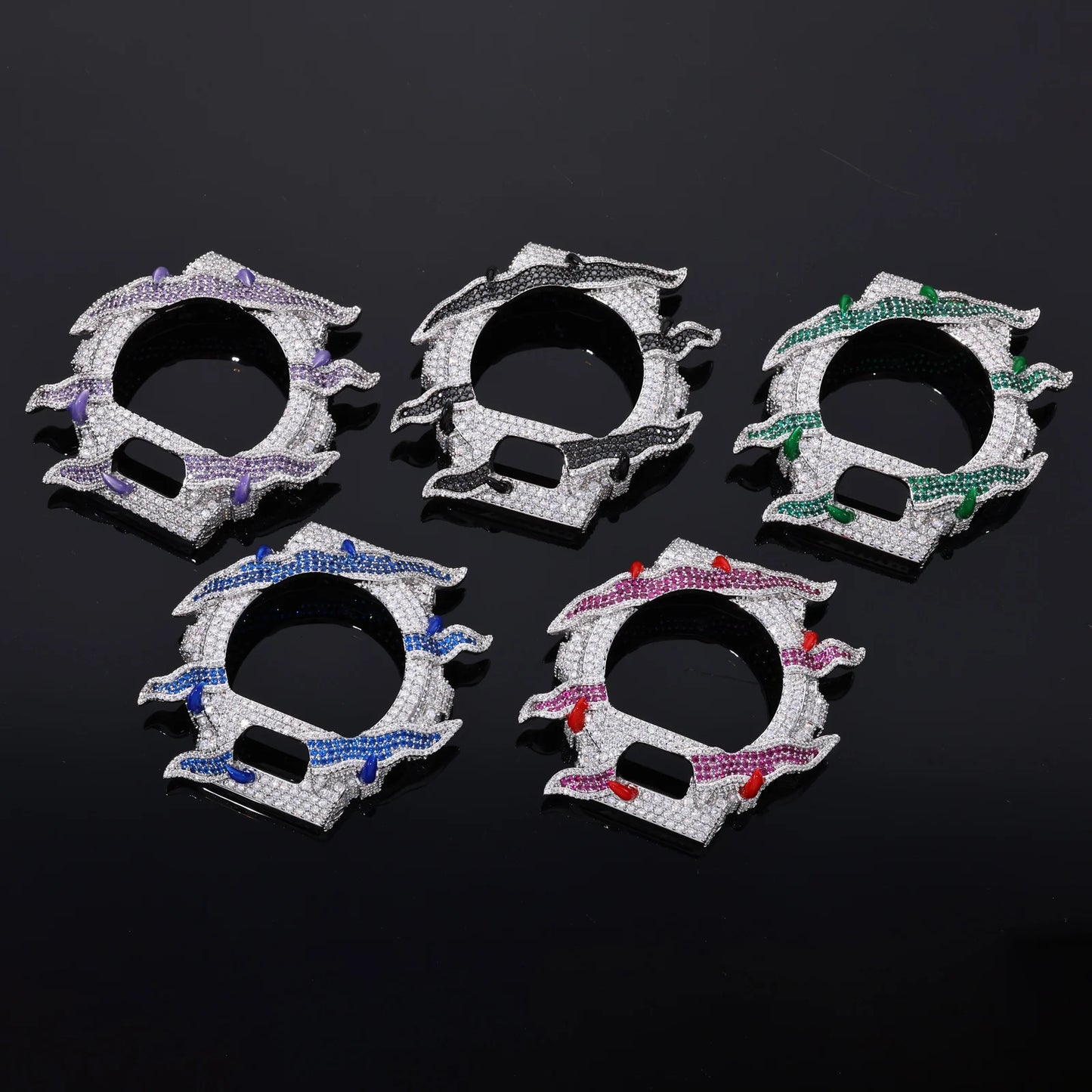 Moissanite Watch Case in 925 Sterling Silver