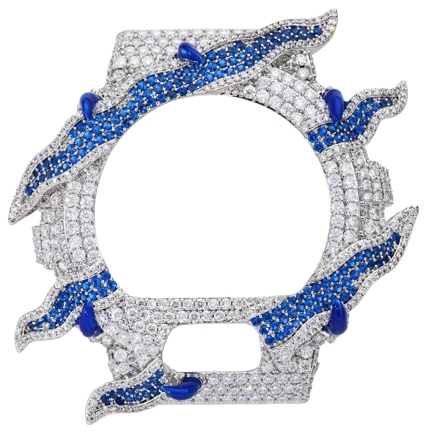 Moissanite Watch Case in 925 Sterling Silver