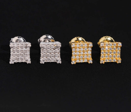 Moissanite Iced Earrings in 925 Sterling Silver