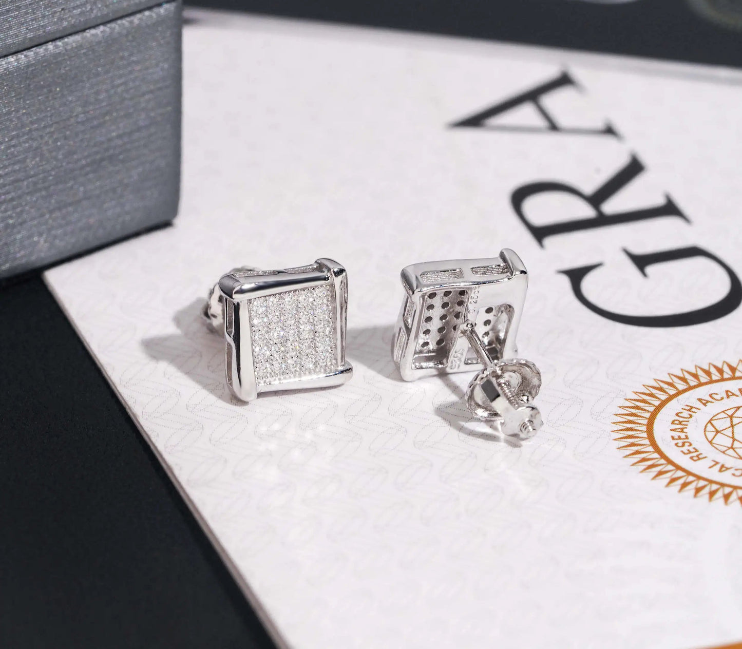 Moissanite Stud Earrings in 925 Sterling Silver