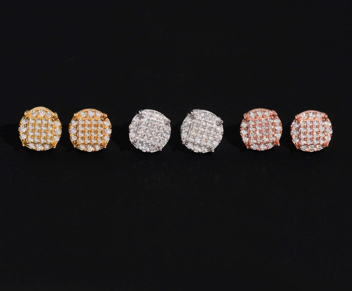 Moissanite Earrings in 925 Sterling Silver