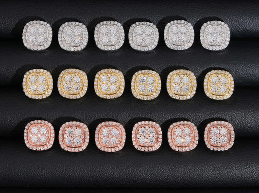 Moissanite Stud Earring in 925 Sterling Silver