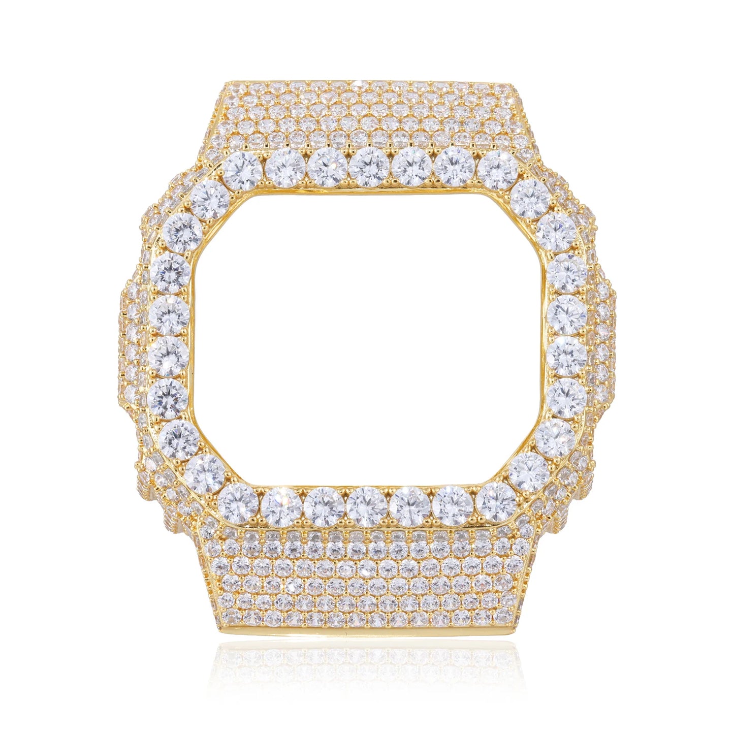 Moissanite Watch Case in 925 Sterling Silver