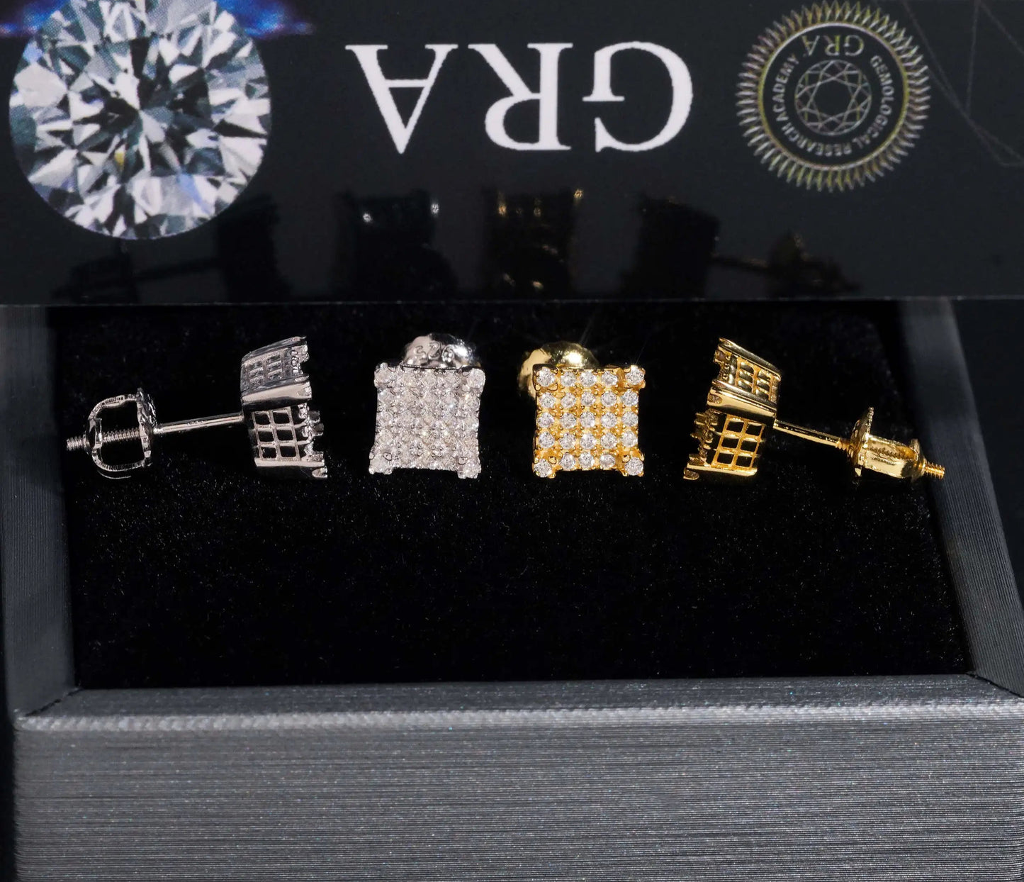 Moissanite Iced Earrings in 925 Sterling Silver