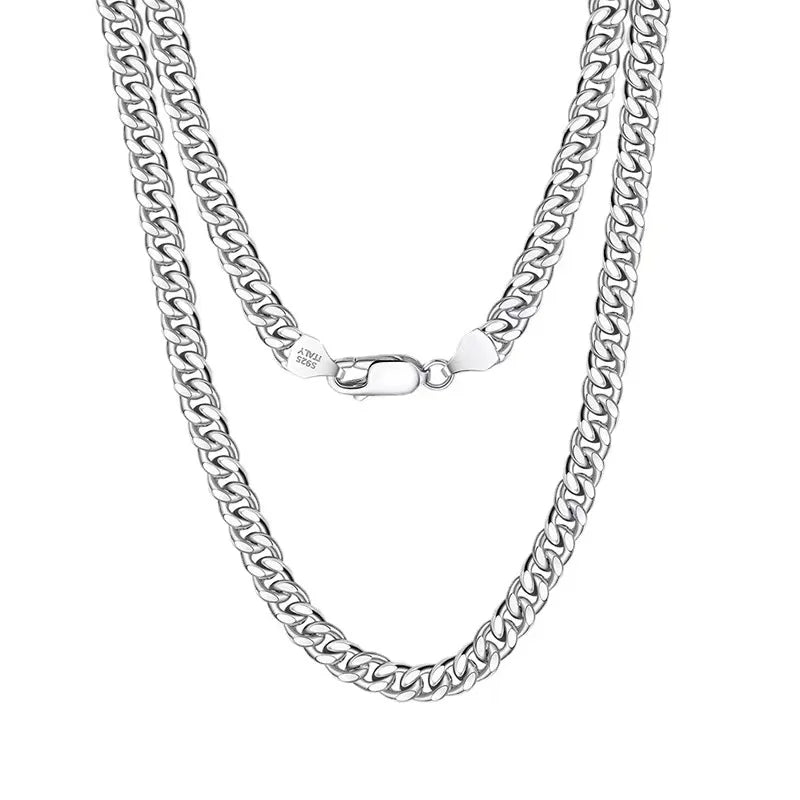 1.8mm 2.3mm 3mm 3.5mm 4mm 5mm 6mm 7mm Diamond Cut Cuban Chain in 925 Sterling Silver with 18K Gold Plated