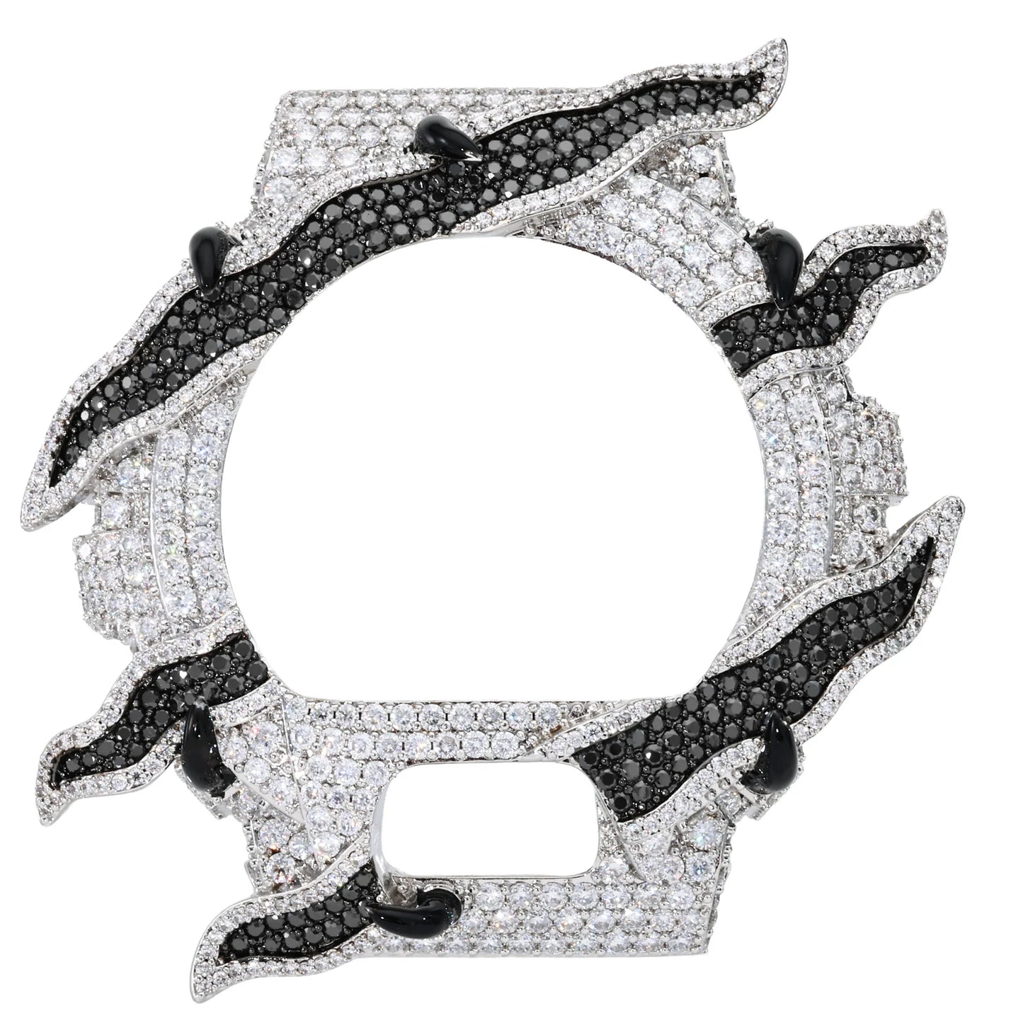 Moissanite Watch Case in 925 Sterling Silver