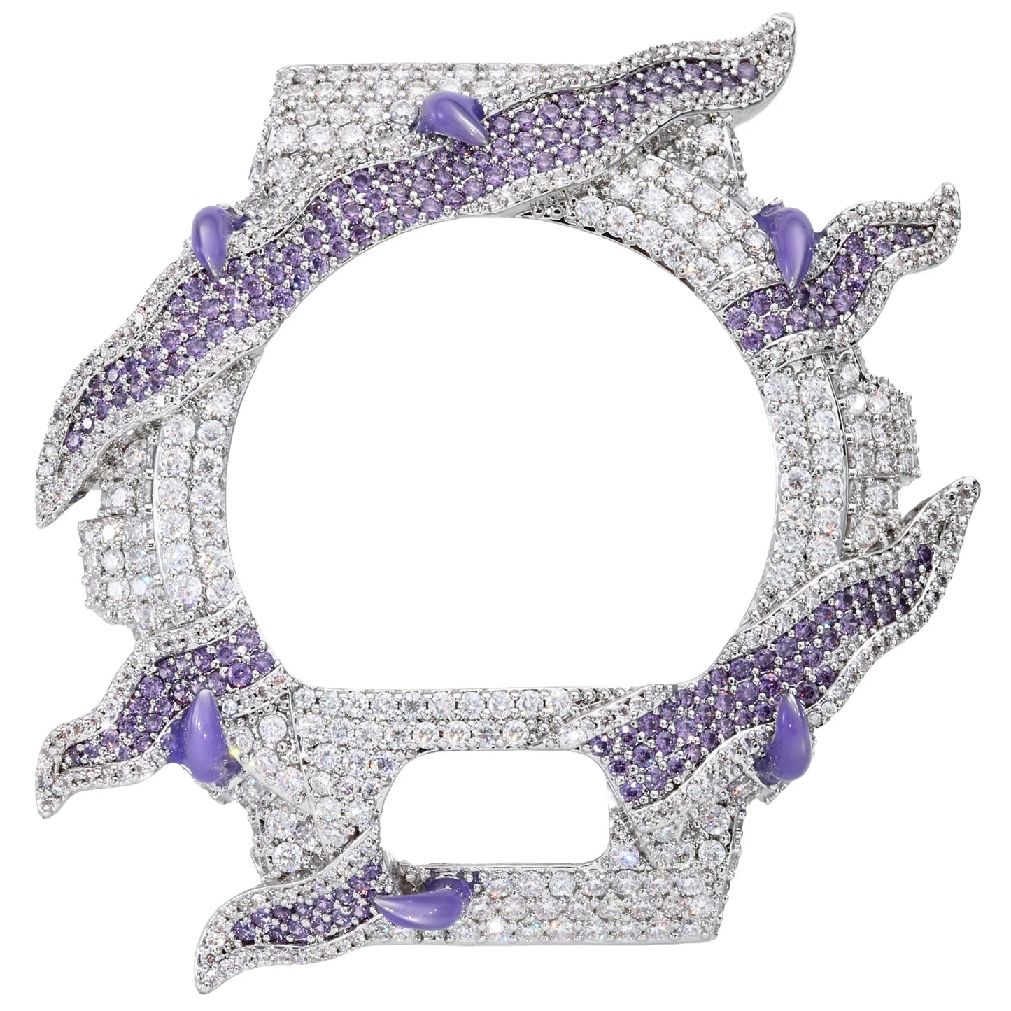 Moissanite Watch Case in 925 Sterling Silver
