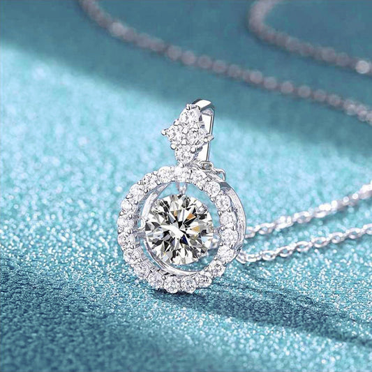 1/0.8 CT Moissanite Pendant in 925 Sterling Silver