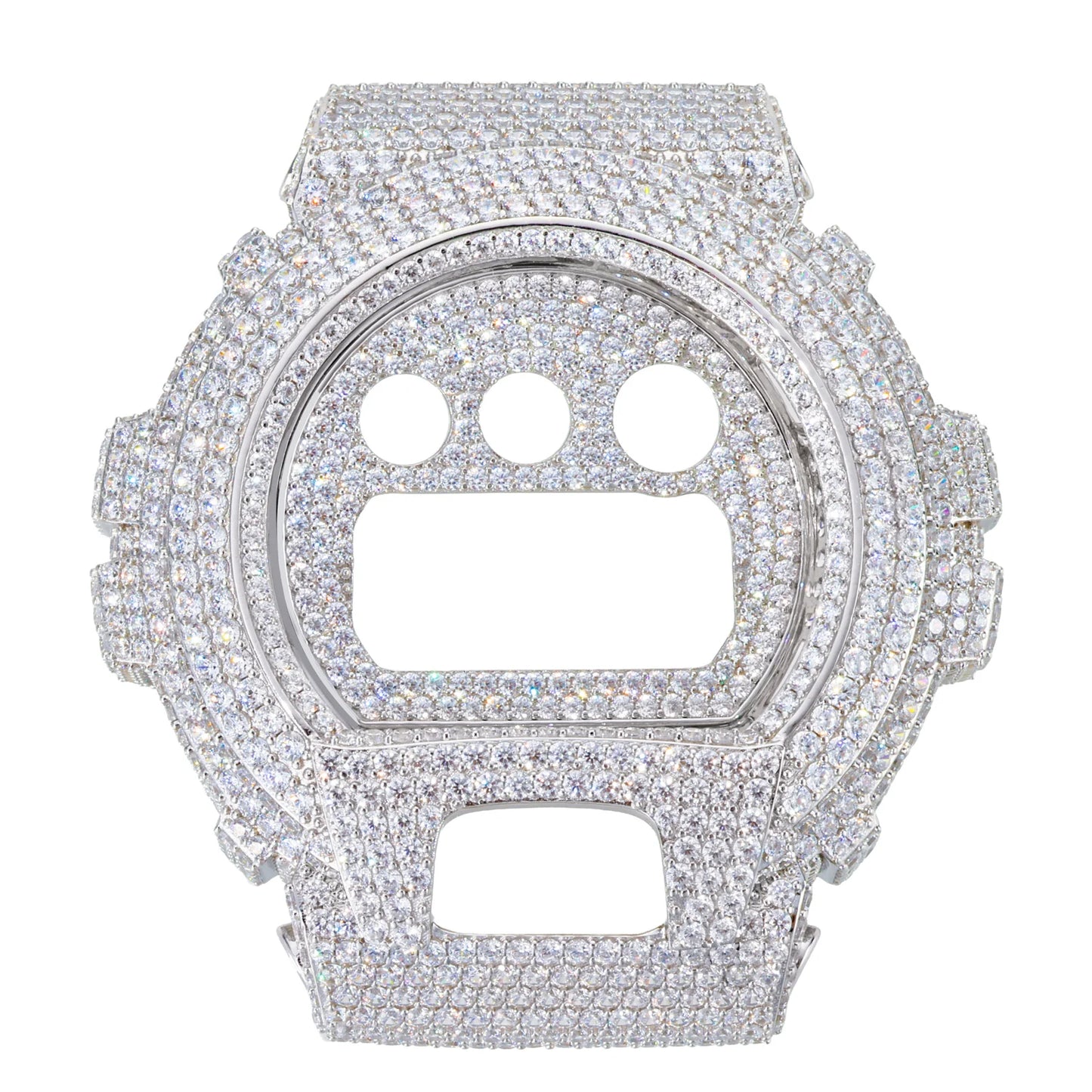 Moissanite Watch Case in 925 Sterling Silver
