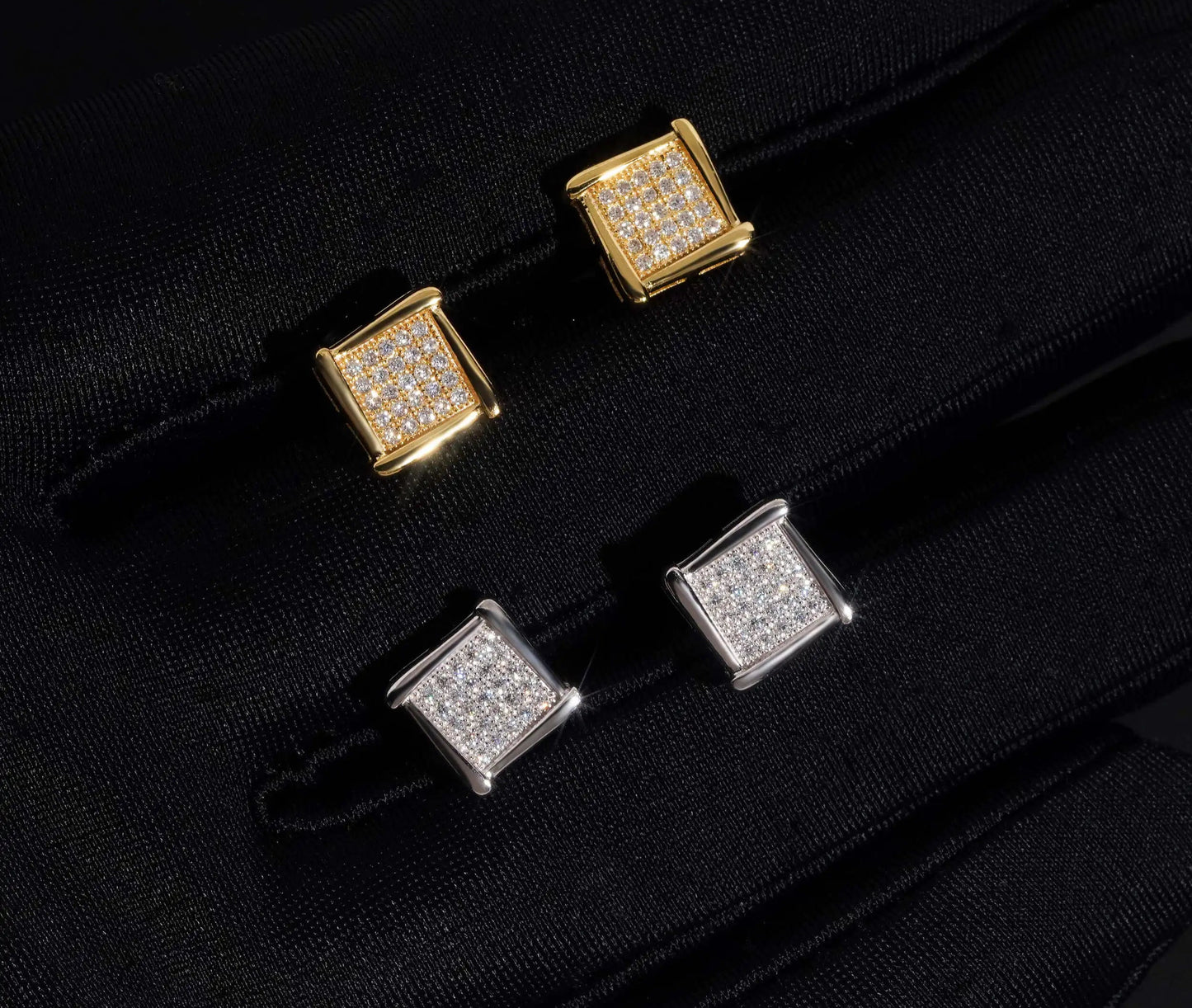 Moissanite Stud Earrings in 925 Sterling Silver