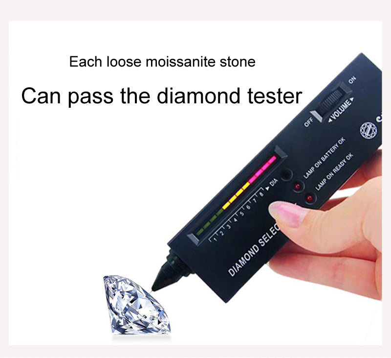Pendientes colgantes de moissanita de 0,5/1 CT chapados en oro blanco y plata de ley 925.
