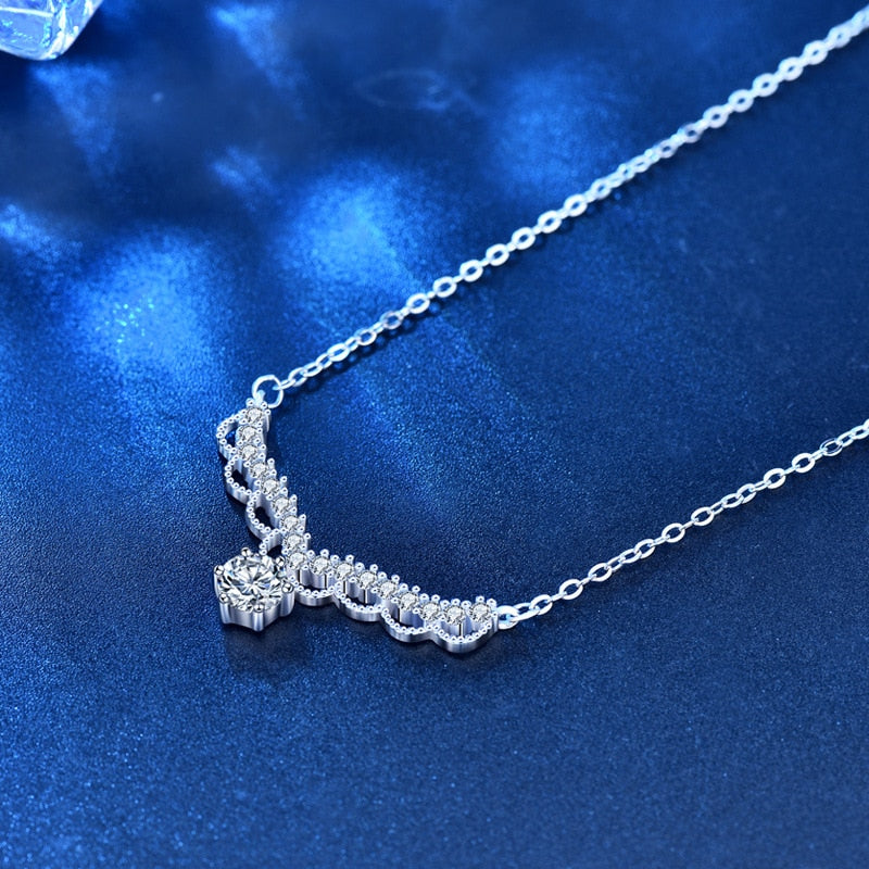 0.5ct Moissanite Pendant in 925 Sterling Silver