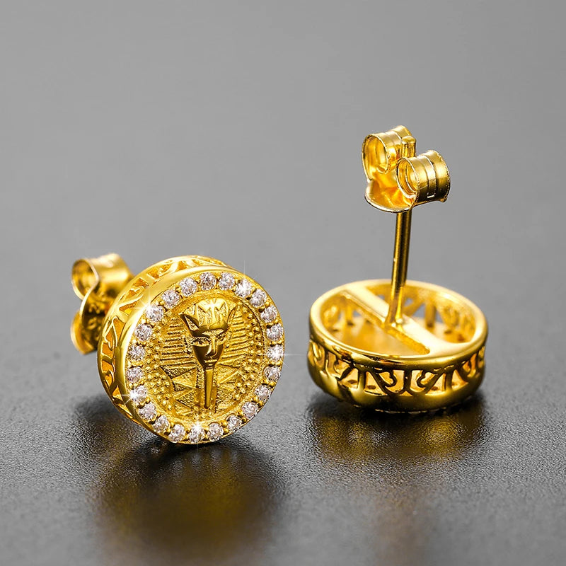 Pharaon Moissanit Ohrringe in 925 Sterling Silber