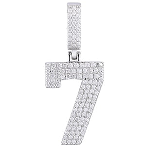 Moissanite Numbers in 925 Sterling Silver.