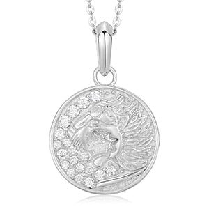 Klassische Moissanit-Anhänger aus 925er Sterlingsilber