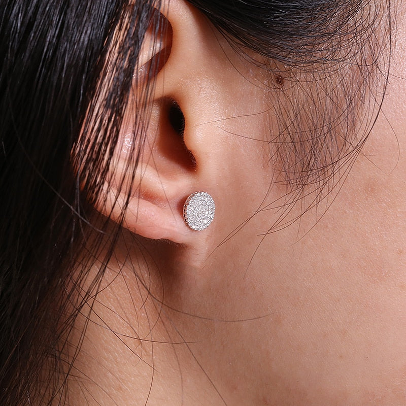 Moissanit Ohrstecker Blume in 925 Sterling Silber oder massivem 10K /14k oder 18k Gold