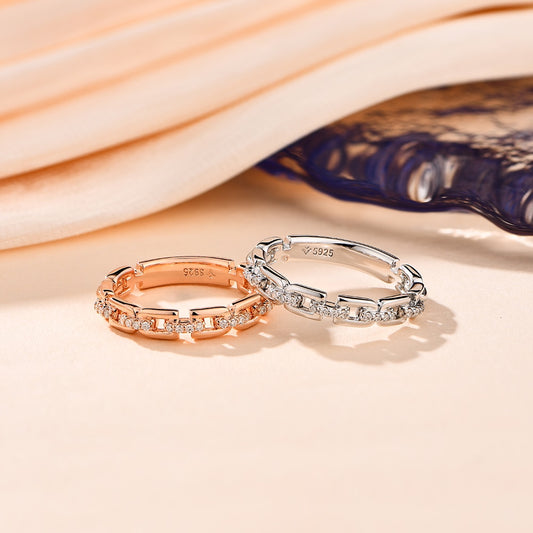 Moissanit-Weihnachtsring, 925er Sterlingsilber mit Weiß-/Rosé- oder Gelbgoldbeschichtung