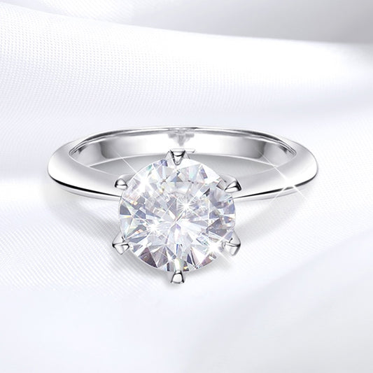 GRA-zertifizierter 1–5 Karat Moissanitring, VVS1-Ringversprechen, 925er Sterlingsilber.