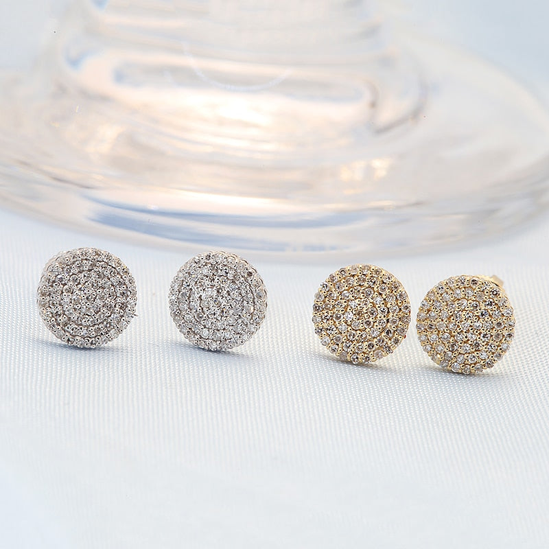 Moissanit Ohrstecker Blume in 925 Sterling Silber oder massivem 10K /14k oder 18k Gold