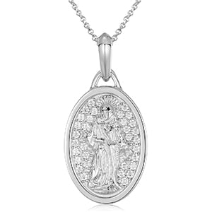 Klassische Moissanit-Anhänger aus 925er Sterlingsilber