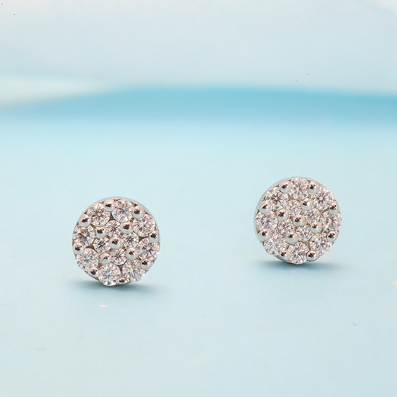 10k 14k or 925 Sterling Silver Moissanite Earrings 4mm