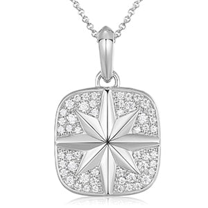 Klassische Moissanit-Anhänger aus 925er Sterlingsilber