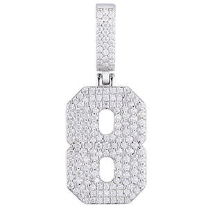 Moissanite Numbers in 925 Sterling Silver.