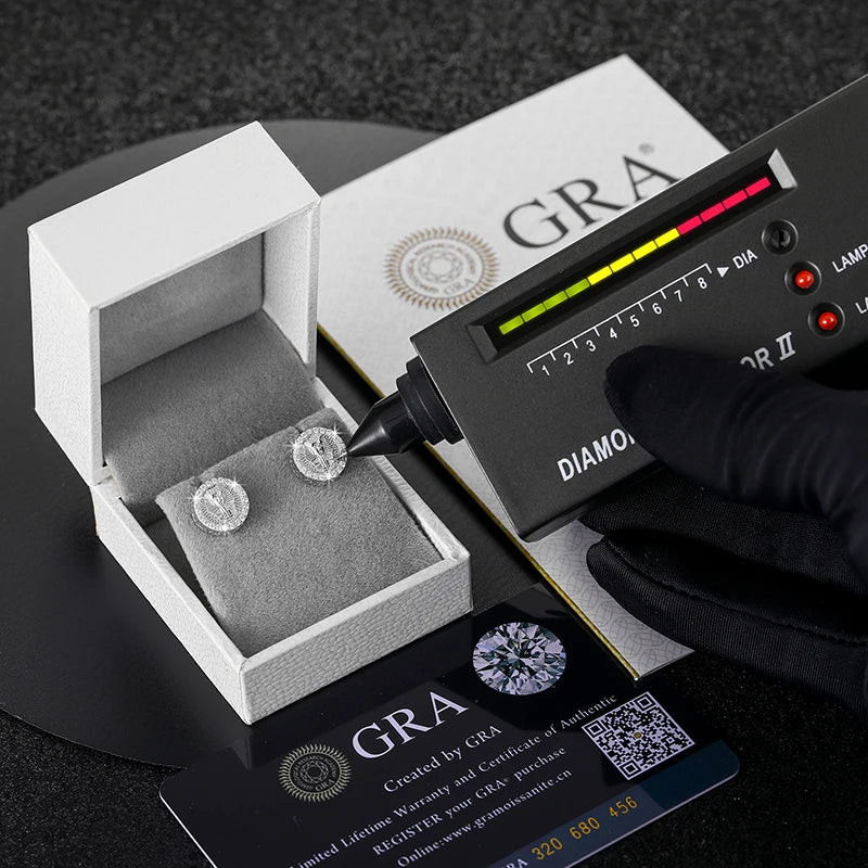 Pharaon Moissanit Ohrringe in 925 Sterling Silber
