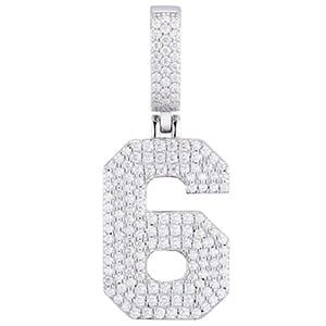 Moissanite Numbers in 925 Sterling Silver.