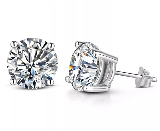 Moissanite Ohrstecker Top Qualität 100% 925 Sterling Silber