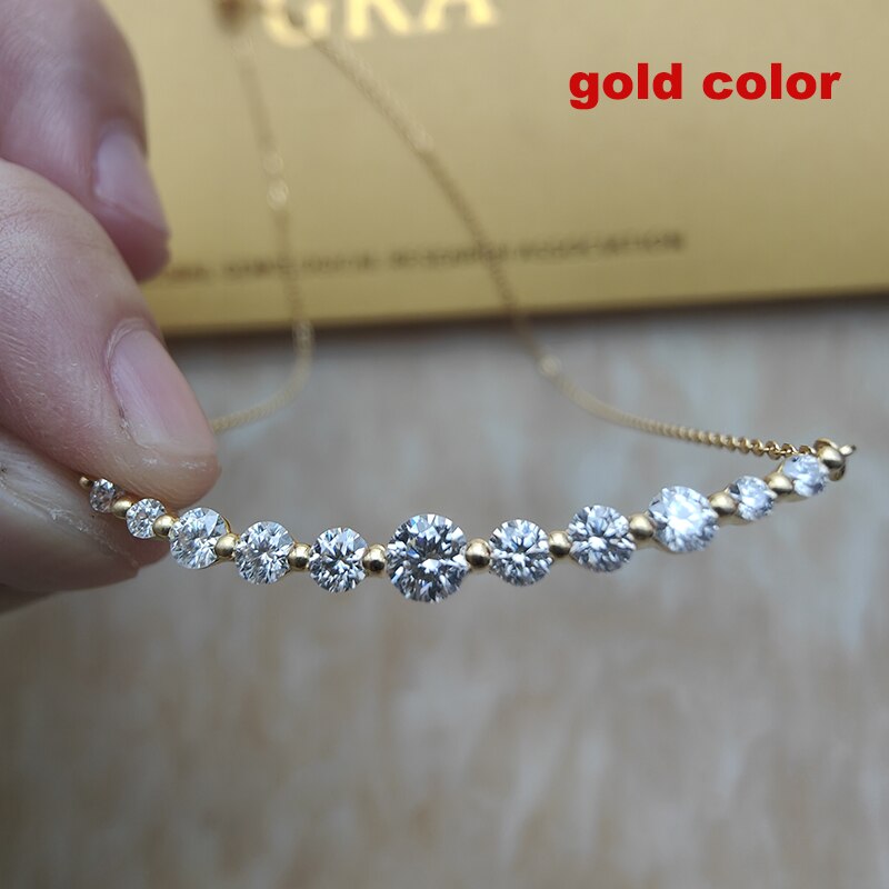 1.1ct Moissanite Necklace in 925 Sterling Silver.
