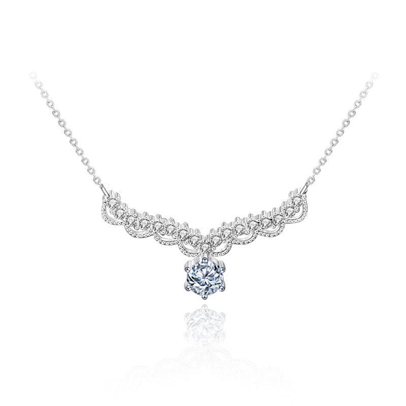 0.5ct Moissanite Pendant in 925 Sterling Silver