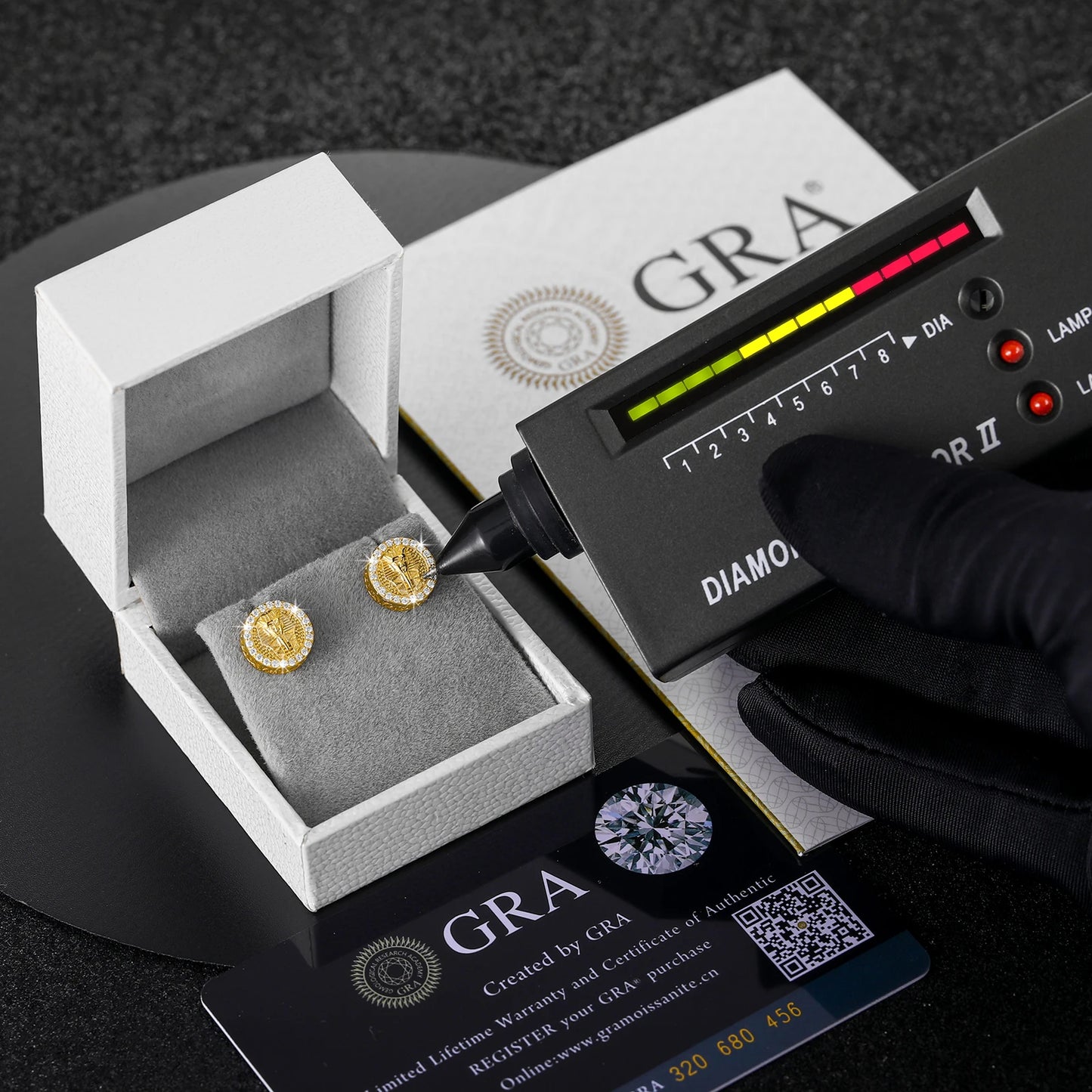 Pharaon Moissanit Ohrringe in 925 Sterling Silber