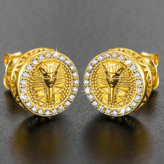 Pharaon Moissanit Ohrringe in 925 Sterling Silber