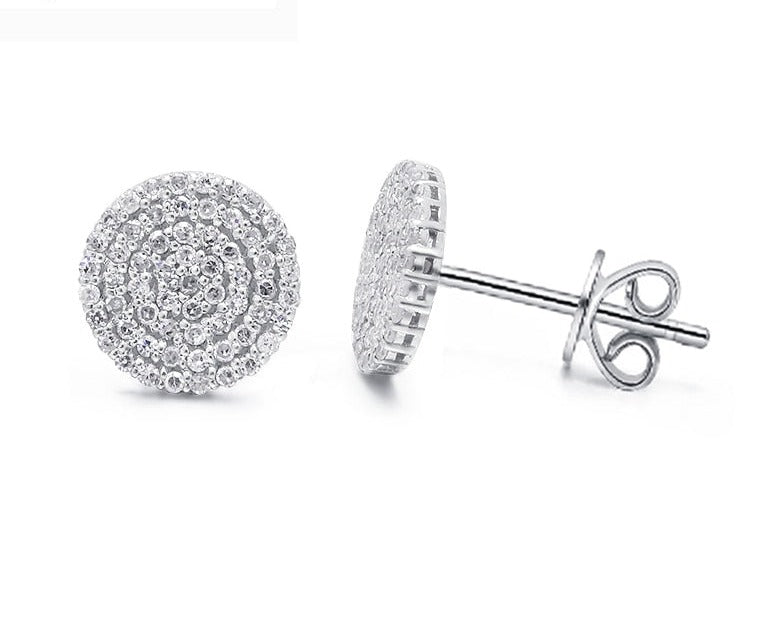Moissanit Ohrstecker Blume in 925 Sterling Silber oder massivem 10K /14k oder 18k Gold