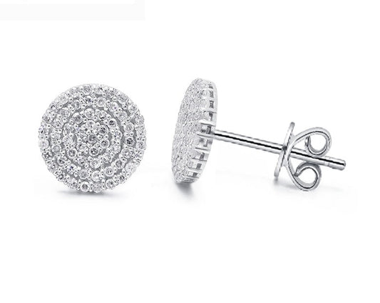 Moissanit Ohrstecker Blume in 925 Sterling Silber oder massivem 10K /14k oder 18k Gold